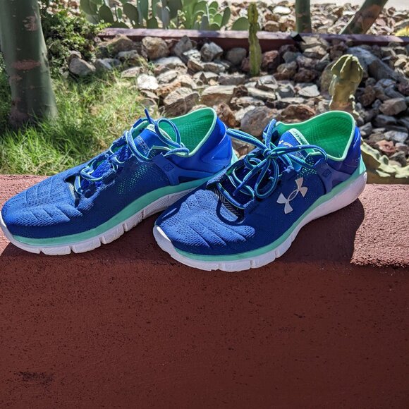 Women's Size 10 Under Armour Speedform Fortis Blue Running tennis shoes - Picture 1 of 5